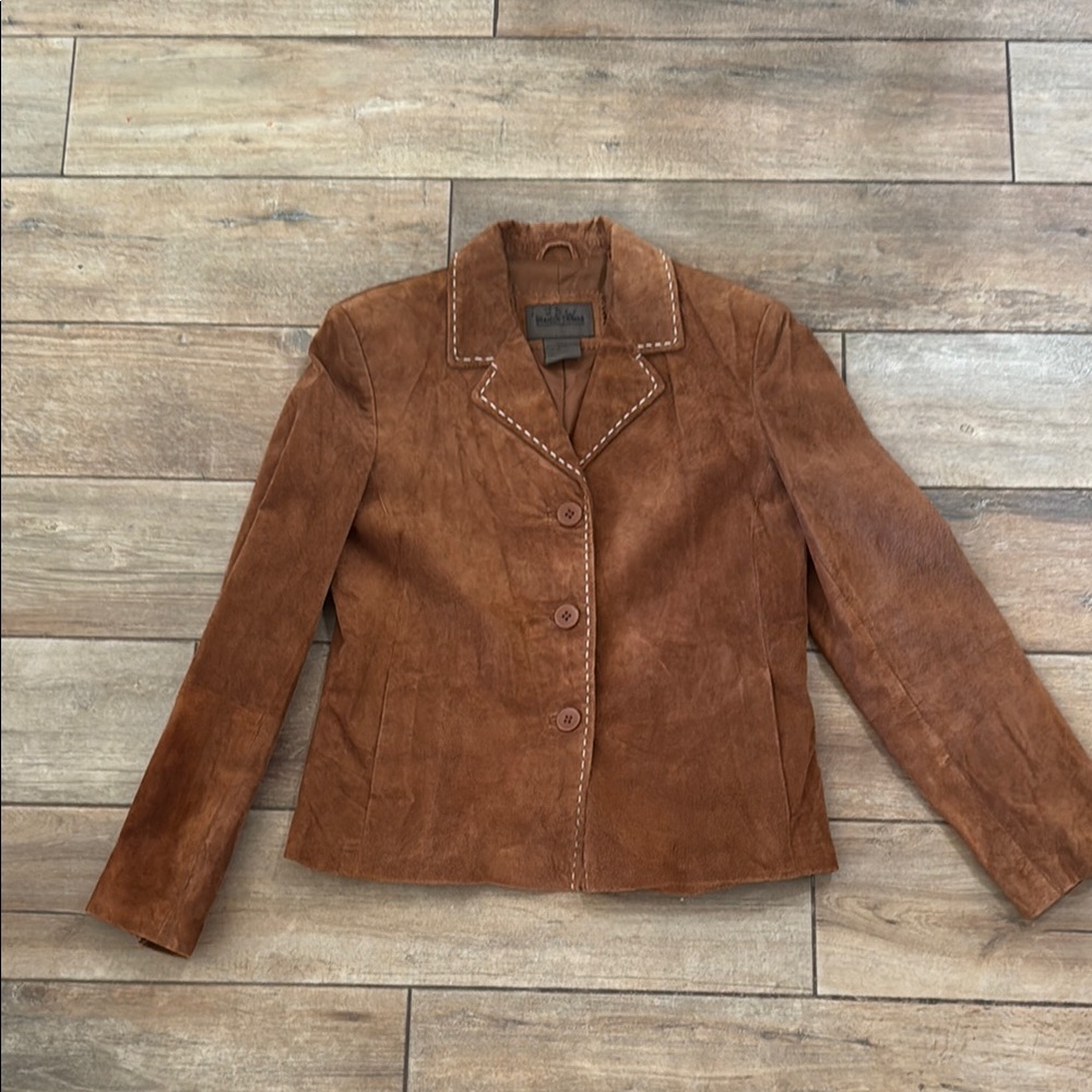 Brandon Thomas Brown Blazer Suede Jacket size small